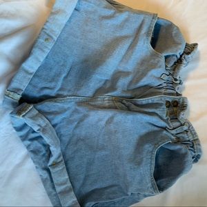 Denim boyfriend shorts